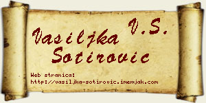 Vasiljka Sotirović vizit kartica